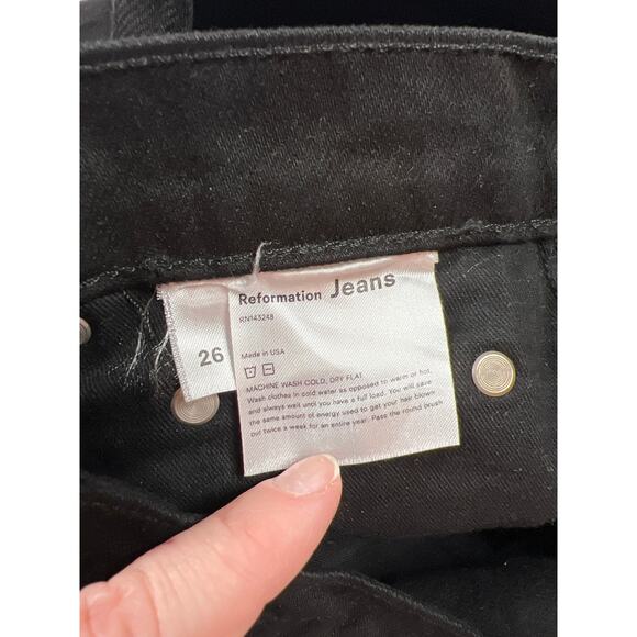 Reformation Black Straight Leg Jeans - Picture 6 of 9
